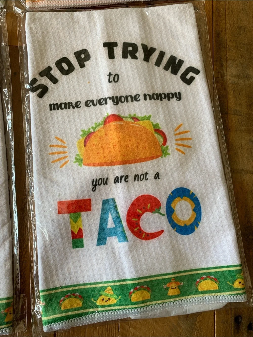 Cute Taco-Print Kitchen Towel Set